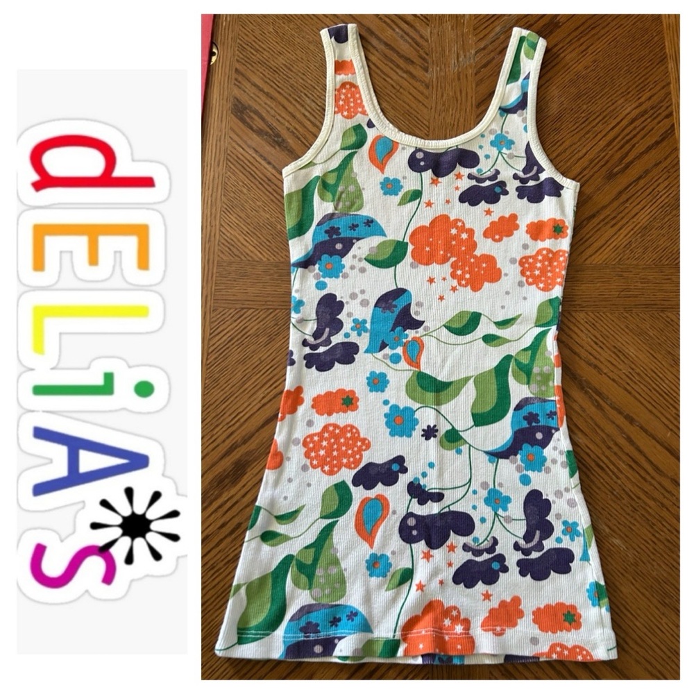Ribbed Floral Tank Mini Dress or Tank Top - Picture 2 of 13